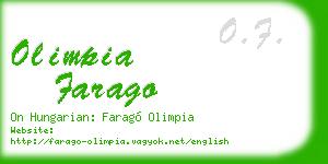 olimpia farago business card